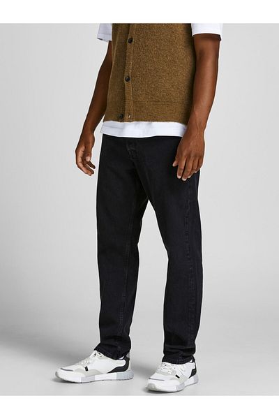 Jack & Jones Jack&jones Pipe Leg Μαύρο Ανδρικό Τζιν Παντελόνι 12168656