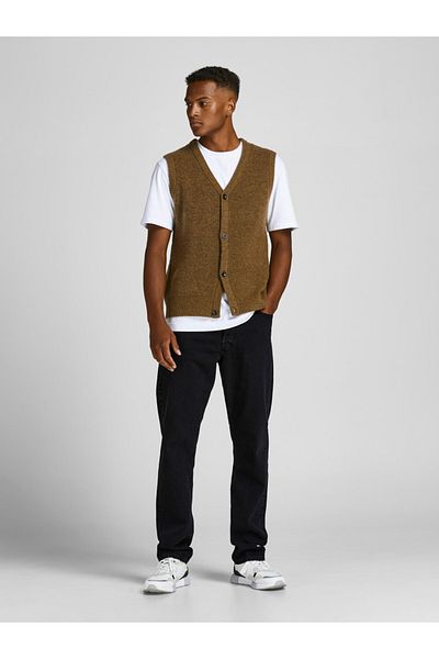 Jack & Jones Jack&jones Pipe Leg Μαύρο Ανδρικό Τζιν Παντελόνι 12168656