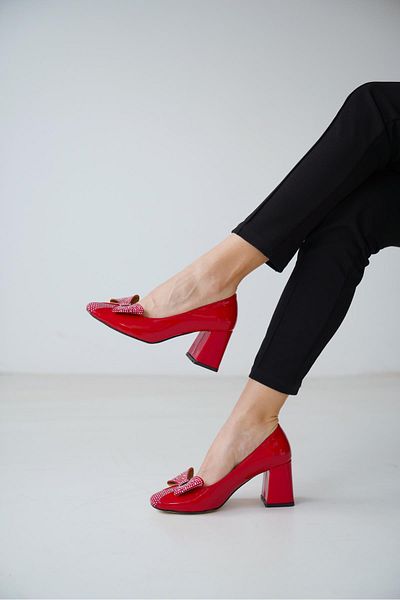 Çaçaroz Ayakkabı Classic Heeled Large Size Bow Stone Shoes