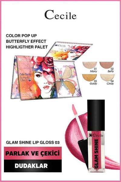 Cecile Glam Shine 03 Brightening Lipstick Set