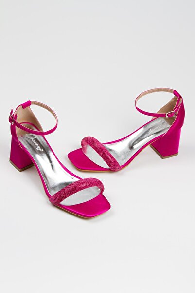 Çaçaroz Ayakkabı Topuklu Büyük Numara Taşlı Abiye Tek Bant Ayakkabı