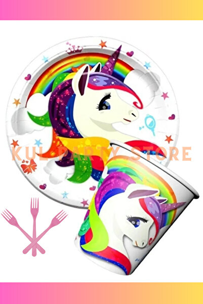 FOKUL Set de tacâmuri pentru farfurie Unicorn pentru 8 persoane Concept de co...