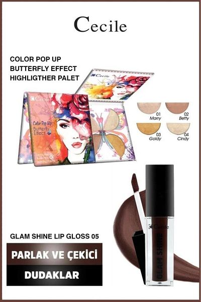 Cecile Glam Shine 05 Brightening Lipstick Set