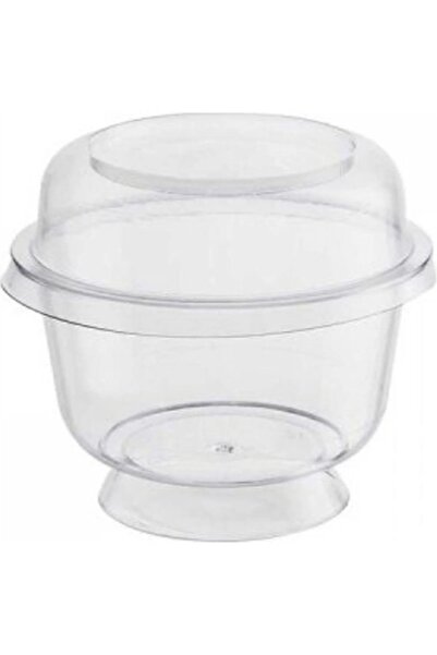 Ambalaj Evi 200 ml 25 Pieces Magnolia Bowl with Stand, Dessert and Presentati...