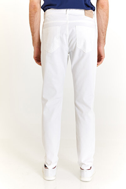 U.S. Polo Assn. U.S. Polo Assn. Standart Kalıp Düz Paça Normal Bel Beyaz Erkek Pantolon 1873679