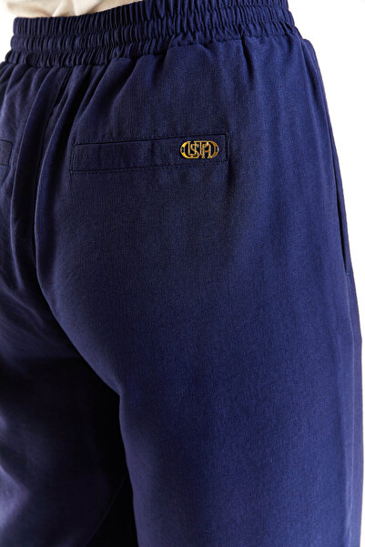 U.S. Polo Assn. U.S. Polo Assn. Paça Detaylı Lastikli Bel Lacivert Kadın Pantolon 1824749