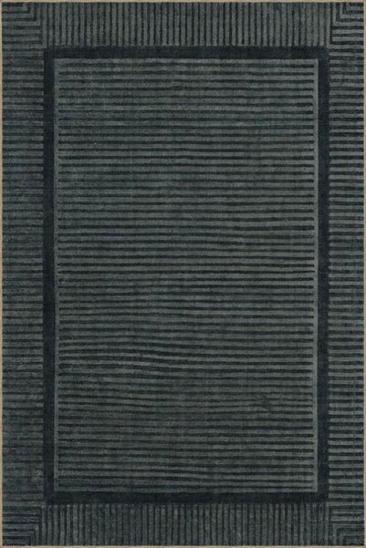 Rugs Modern Halı Covor decorativ vintage cu temă verde închis și model cu dun...