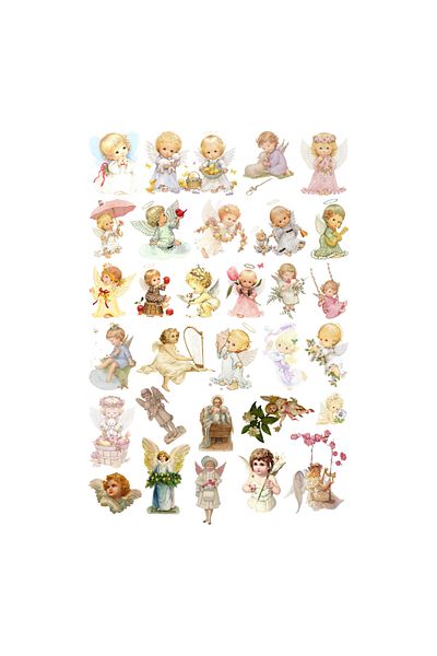 Ororabutik Σετ αυτοκόλλητων Fairycore Fairies 30 τμχ - Σετ αυτοκόλλητων Bullet Journal και Scrapbook