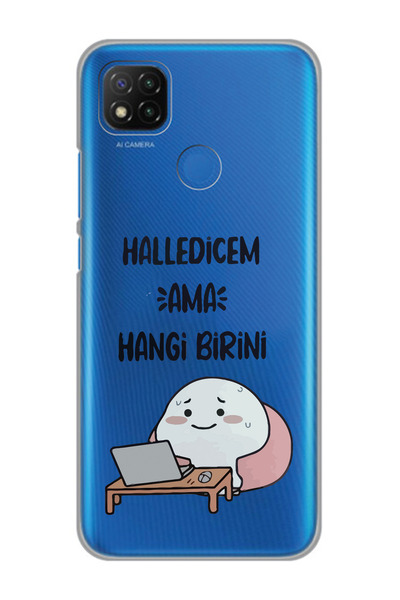 Magic Ring Xiaomi Redmi 9C / 10A Uyumlu Halledicem Tasarımlı Şeffaf Telefon K...
