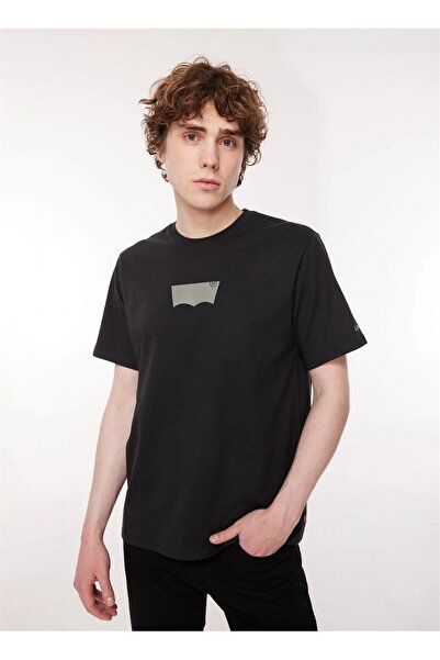 Levi's Tricou Levis Crew Neck Black pentru bărbați, 100% bumbac A2082-0147