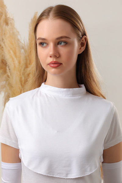 Melodi Scarf Women's Hijab Neck Collar White