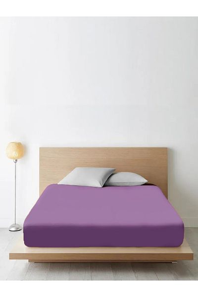 Juellhome 120x200 cm Single Elastic Combed Cotton Sheet - Without Pillowcase