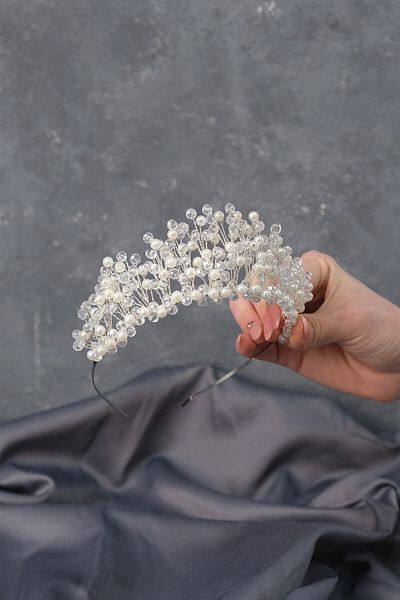 Bride Aksesuar Dünyası Coroana de mireasa Aren Henna cu margele de cristal pentru cele mai frumoase mirese – Coroana – Coroana – Coroana
