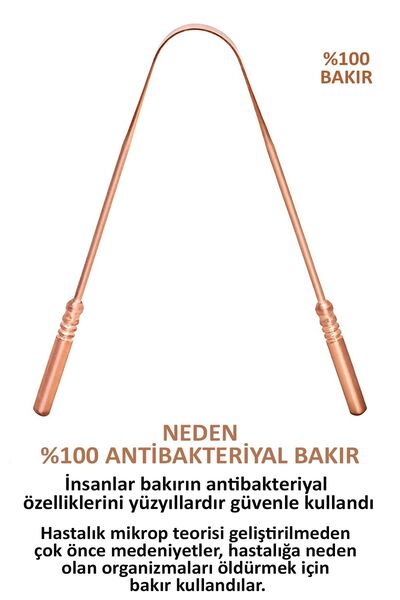 CNGZSHOP Bakır Dil Sıyırıcı Temizleme Aparatı Yoga Dil Kazıma Çubuğu Universa...