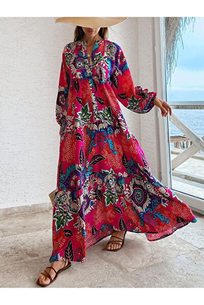 Carnaval Rochie de damă din viscoză - Design cu jumătate de plăcuță