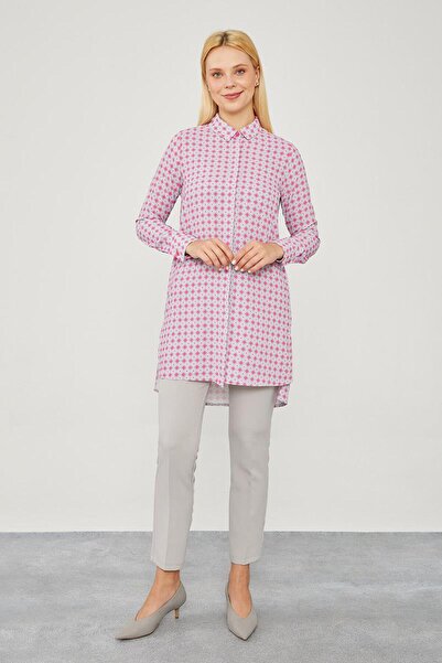 Levidor Fuchsia Square Pattern Tunic