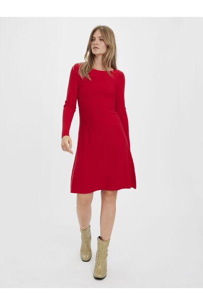 Vero Moda Strickkleid VMNANCY LS BOATNECK DRESS GA BSO