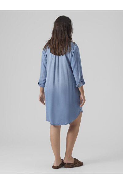 Veromoda Curve Hemdblusenkleid VMSILA LS SHORT DRESS MIX GA CURVE NOOS