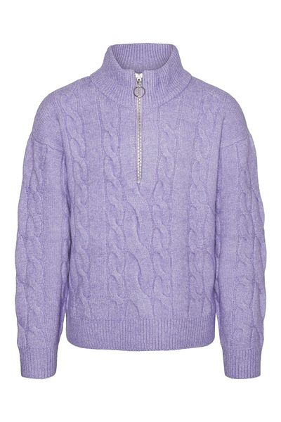 Vero Moda Girl Strickpullover VMPHILINE LS HIGHNECK ZIP PULL. GIRL GA