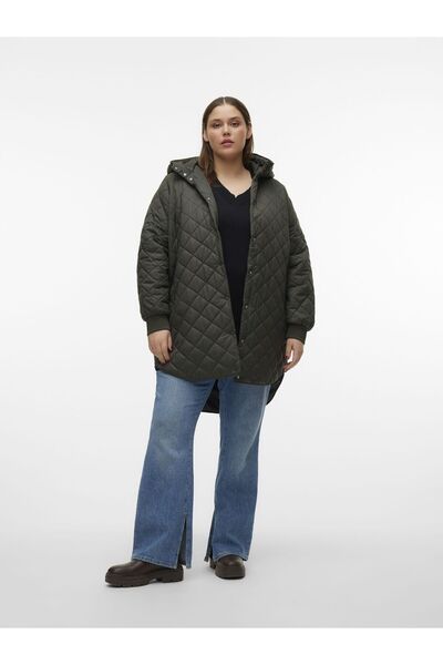 Veromoda Curve Mantel VMHAYLE HOOD 3/4 JACKET CUR EXC