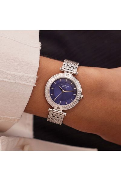 Parte di Me Orologio Rond Damenuhr Silberfarben und Blau PDM09012