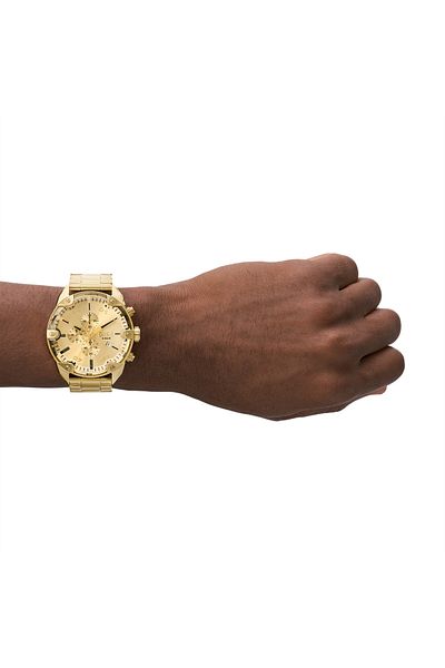 Diesel Herrenuhr mit Spikes, Gold, DZ4608