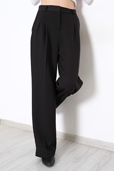 Moka Shopin Μαύρο παντελόνι Palazzo - 20709.683.