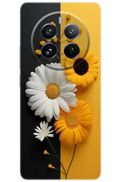 realme 12 Pro (RMX3842) Uyumlu Kılıf Desen Baskılı Silikon Papatya Serisi STK...