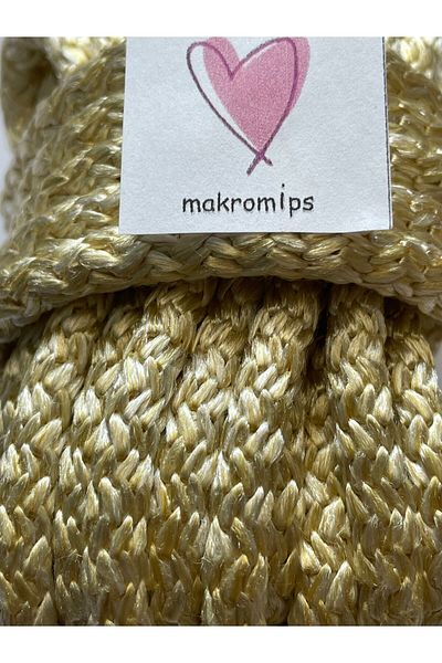 Makromİps Σχοινί Macrame - 5,5-6mm Tress Weaving Polyester, Πλήρωση εσωτερικά με σχοινί κορδόνι Suppa Basket Bag