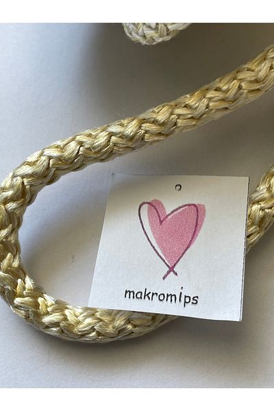 Makromİps Σχοινί Macrame - 5,5-6mm Tress Weaving Polyester, Πλήρωση εσωτερικά με σχοινί κορδόνι Suppa Basket Bag