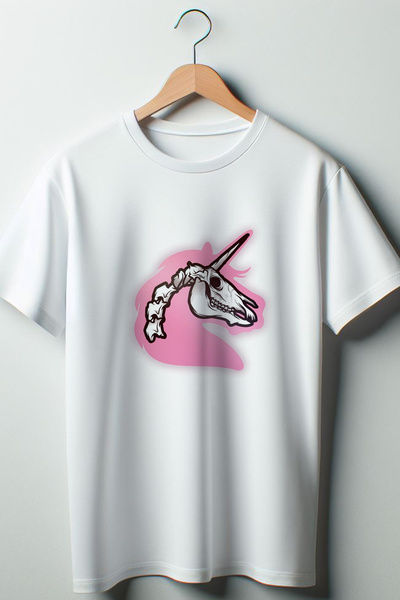 Vordevia Unicorn Štampano Coquette 2024 Fashion White Oversize kroj Mold okru...
