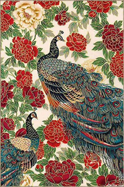 Rugs Modern Halı Цветен модерен декоративен килим с десен на рози и десен на ...