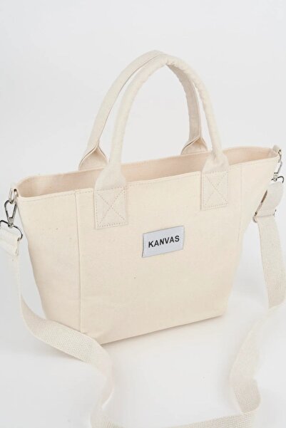 İLKYAZ Канава Бежева Сумка на блискавці для рук, плеча та плеча 38x24x12 см