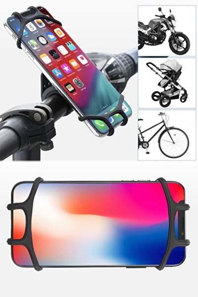 CNGZSHOP Profesyonel Motorsiklet Atv  Bisiklet Gidon Esnek Lastikli Telefon T...