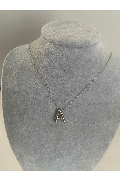 Judas Takı Letter A Silver Color Balloon Necklace,High Letter Necklace