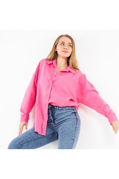 LARİSA COLLECTİON Koton Oversıze Gömlek Salaş