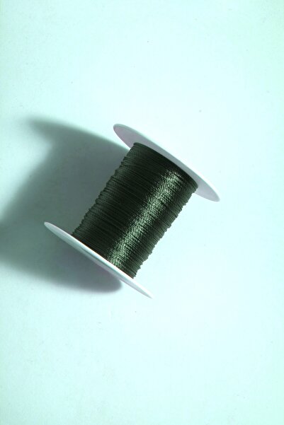 Eskişehir hobi sanat 0,6 mm 50 μέτρα κορδόνι χάντρες προσευχής σκούρο πράσινο