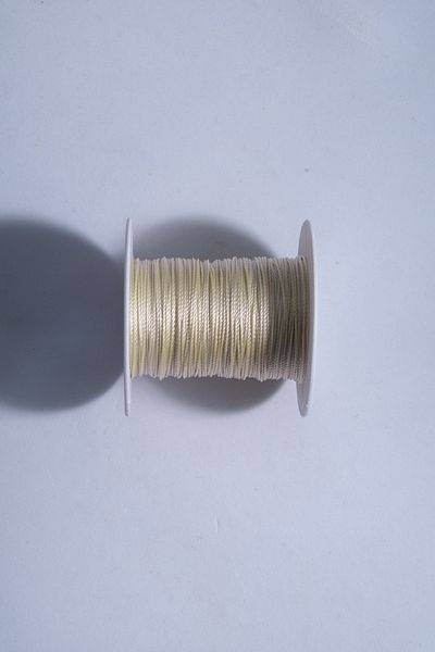Eskişehir hobi sanat 100 μέτρα Tasbih - 0,6 mm Κρεμ Χρώμα κορδόνι