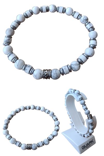 MGA DOĞAL TAŞ Havlite stone hematite stone natural stone bracelet havlite cylinder model