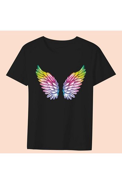 Advantage Trend Feather Map Black T-Shirt Model19 10074