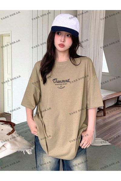 Advantage Μπλουζάκι Unisex με τυπωμένο γράμμα εκτός ώμου KOD-1386