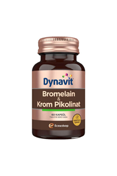 Dynavit Bromelain ve Krom Pikolinat 60 Kapsül ( 1 ADET )