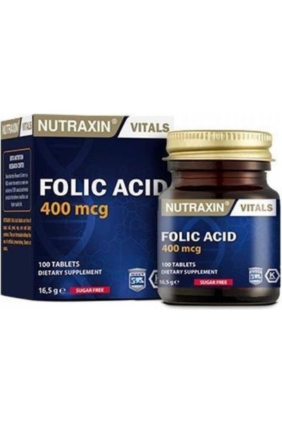 Nutraxin Folic Acid 400 mcg 100 Tablet ( 1 ADET )