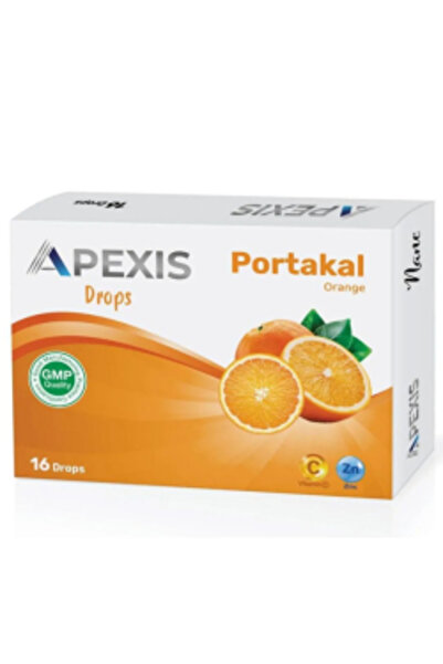 Apexis Drops Portakal Aromalı Pastil 16 Adet ( 1 ADET )