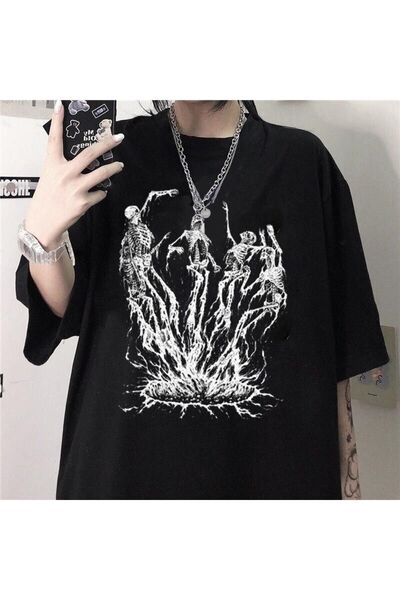 Advantage Trend Grunge Streetwear Skull Gothic Tricou Mod53 11885