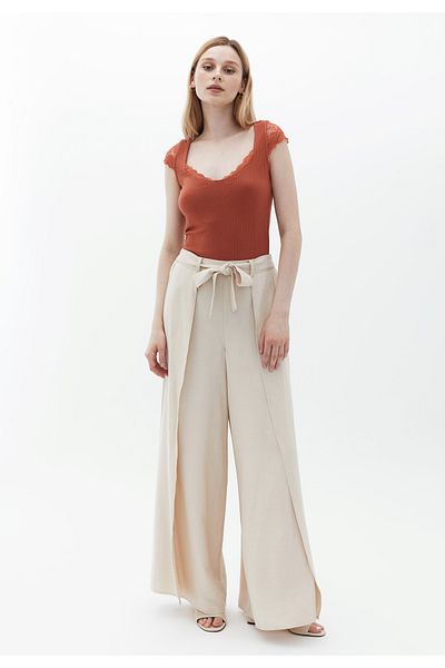 My Blog Stone Slit Detailed Ayrobin Skirt Trousers