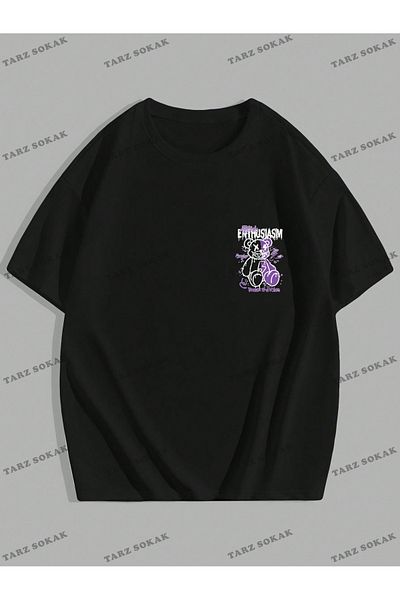Advantage Tricou pentru bărbați KOD Advantage Trend EMRG cu imprimeu cu litere și ursuleț de pluș