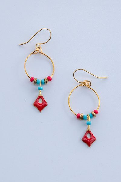 Lila Rosa Ethnic and Authentic Designed Earrings