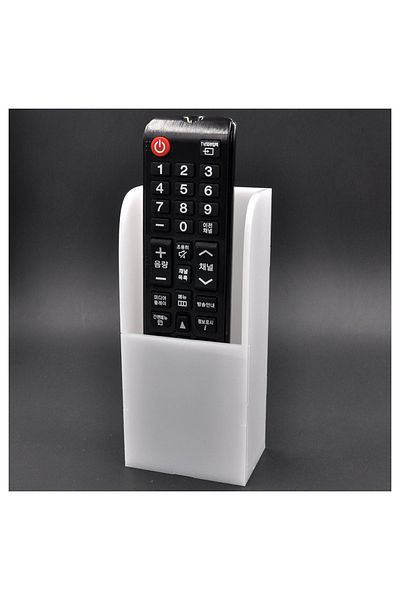 Trend Pleksi White TV and Air Conditioner Remote Organizer - 1 Remote Control Capacity