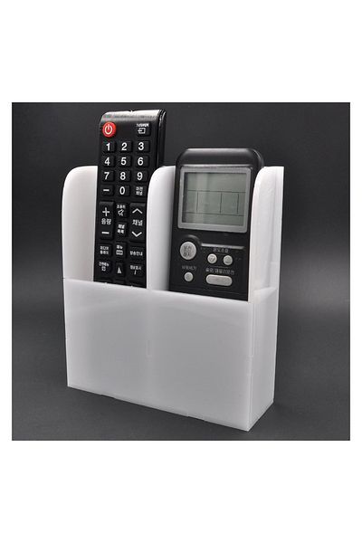Trend Pleksi White TV and Air Conditioner Remote Organizer - 2 Remote Capacity